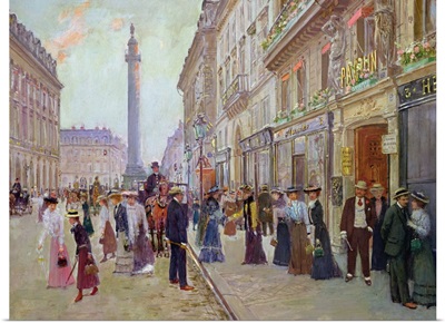 Workers leaving the Maison Paquin, in the rue de la Paix, c.1900