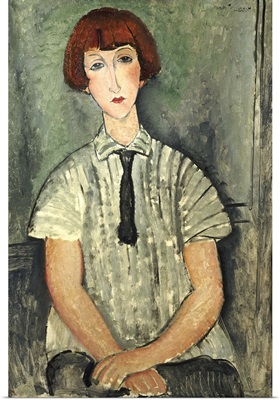 Young Girl in a Striped Shirt, 1917