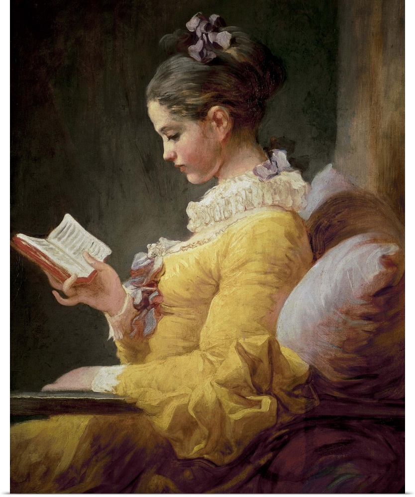 XJL61308 Young Girl Reading, c.1776 (oil on canvas)  by Fragonard, Jean-Honore (1732-1806); 81.1x64.8 cm; National Gallery...