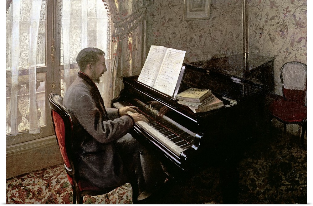 Young Man Playing the Piano, 1876