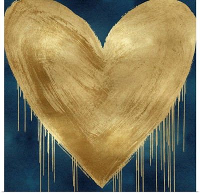 Big Hearted Gold on Teal