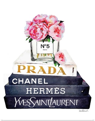 Book Stack Pink Peony