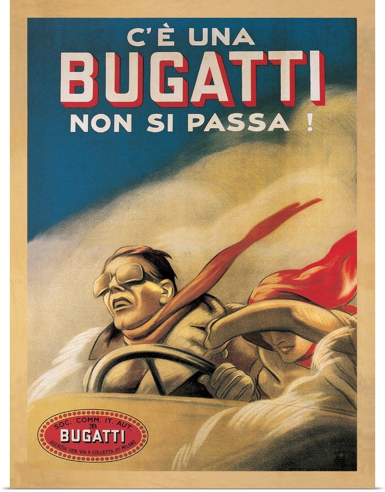 Vintage advertisement for the car Bugatti, 1922