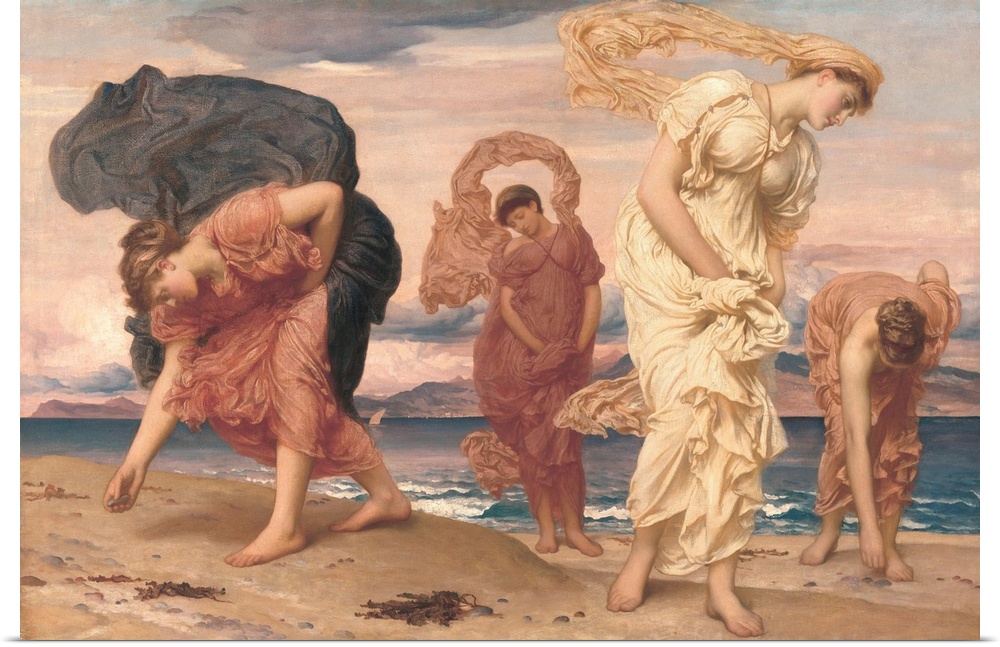 Greek Girls Picking up Pebbles by the Sea by Frederic Leighton.