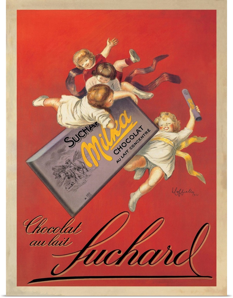 Vintage advertisement of Swiss chocolate, Chocolat Suchard.
