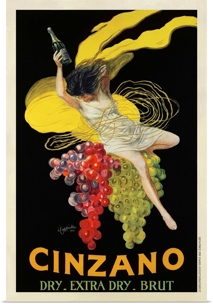 Vintage advertisement of Cinzano (1920) by Leonetto Cappiello.