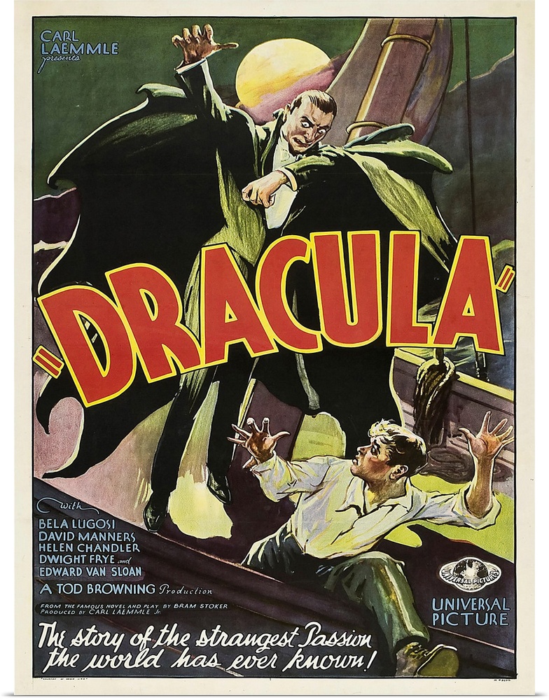 Vintage movie poster for "Dracula" from 1931.