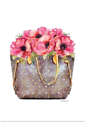 Fashion Bag With Peonies