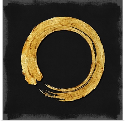 Gold Zen Circle on Black I