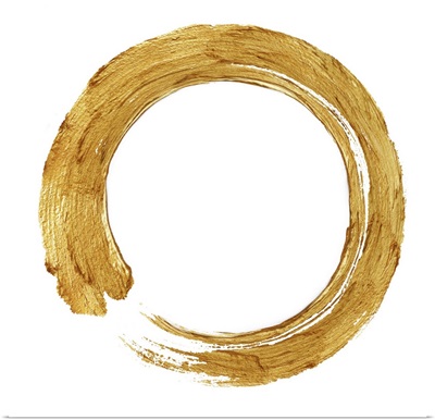 Gold Zen Circle on White I