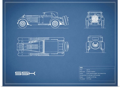 Mercedes SSK - Blue