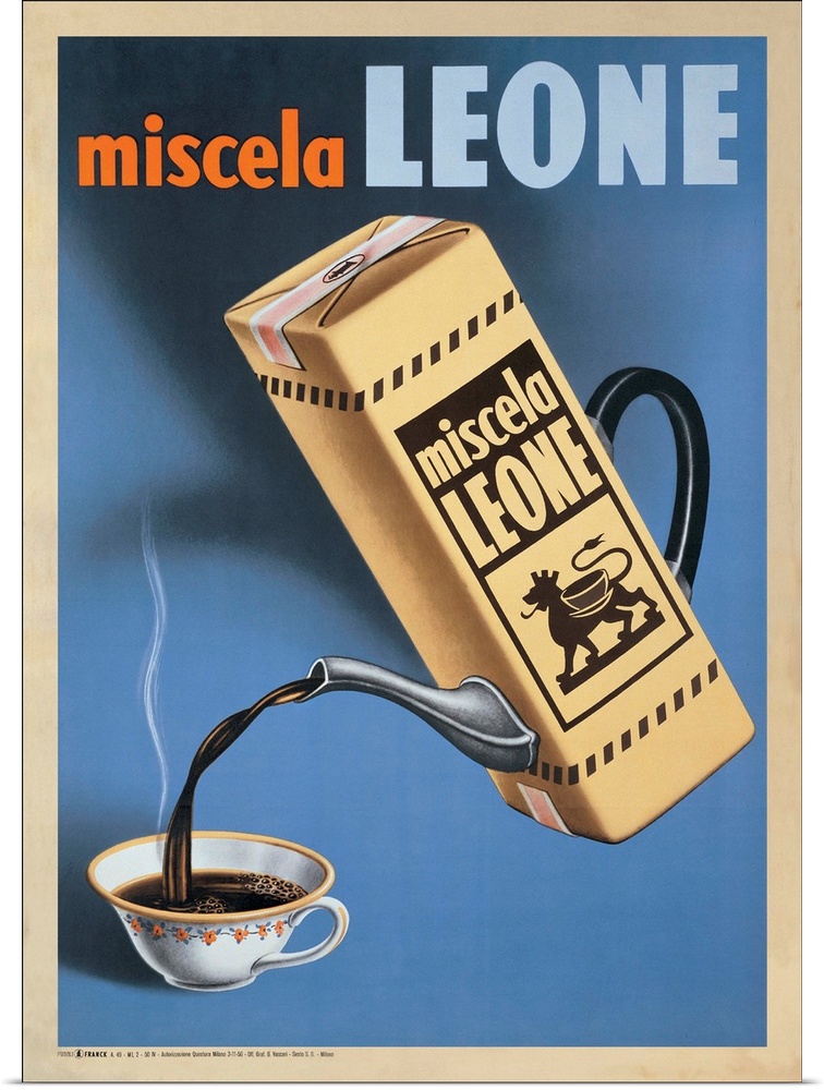 Vintage advertisement for Miscela Leone, 1950.