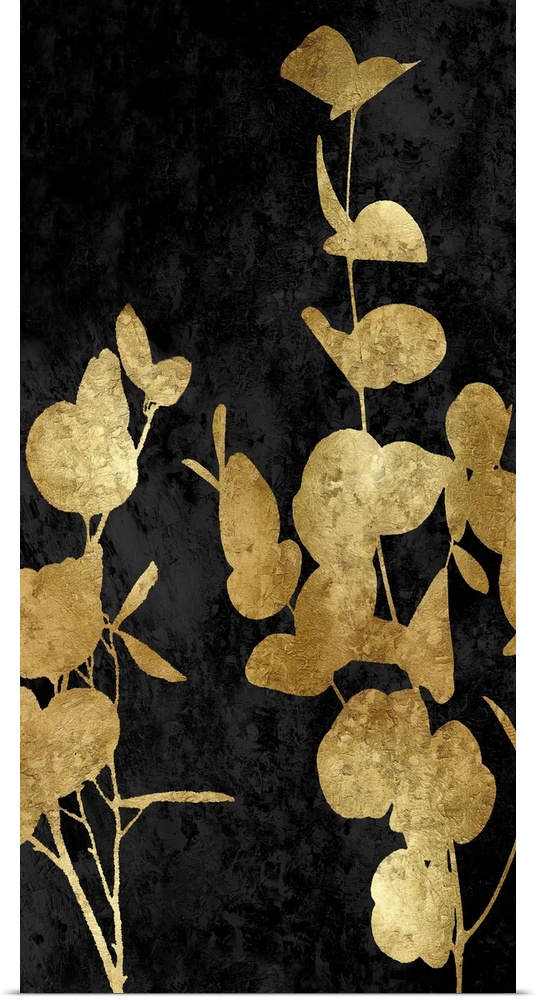 Nature Panel Gold on Black I