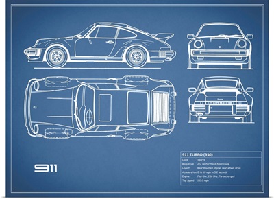 Porsche 911-Turbo 1977 Blue