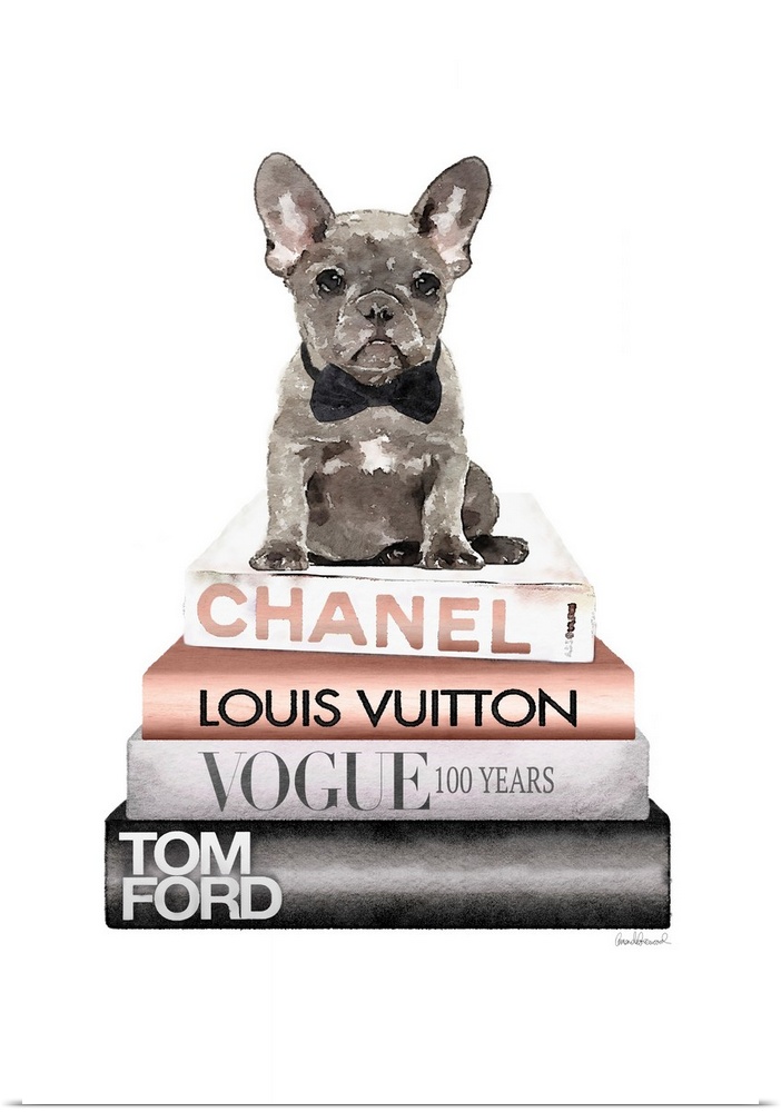 Rose Gold Frenchie Bookstack