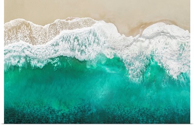 Teal Ocean Waves From Above I