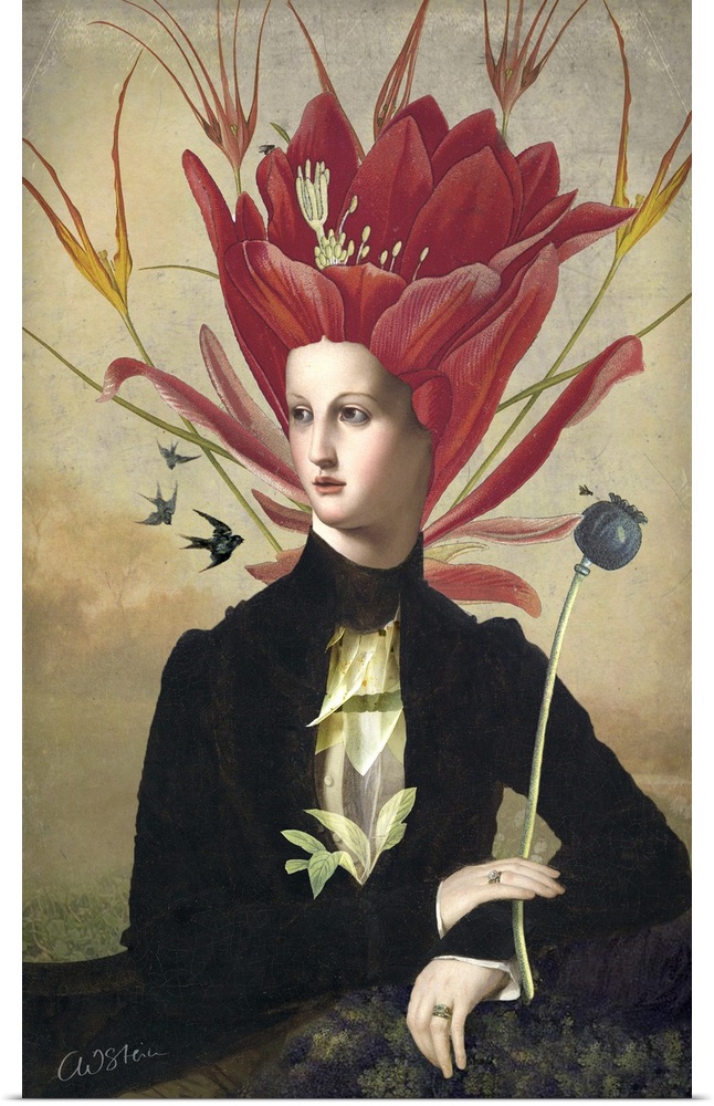 Image of a woman with flowers for her hair.