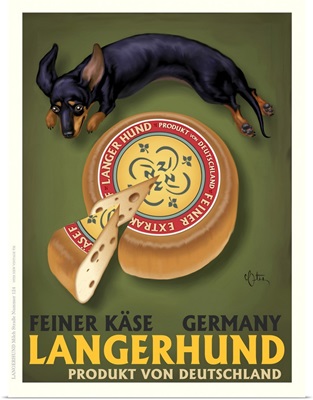 Langerhund Feiner Kase Retro Advertising Poster