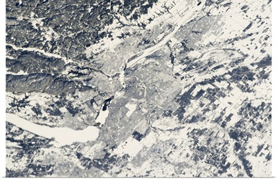 Ottawa in Snow - seen from the International Space Station