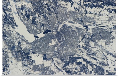 Ottawa, the capital of Canada, still very snowy in early Spring