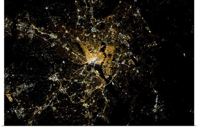 Washington, DC - the Beltway and the Mall both visible from Earth orbit