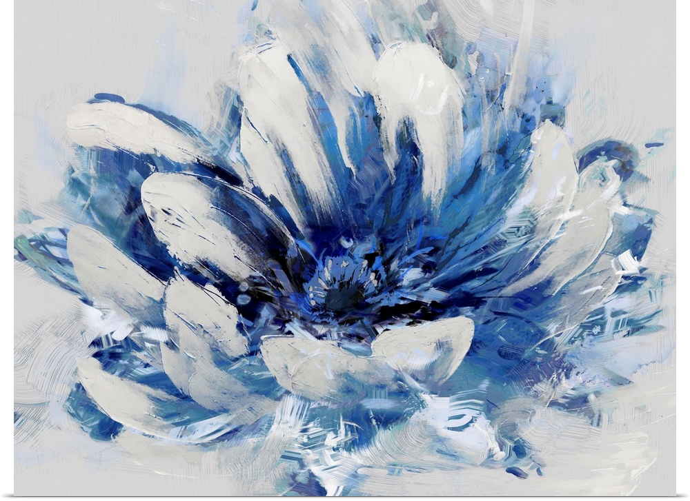 Abstract Flower Blue