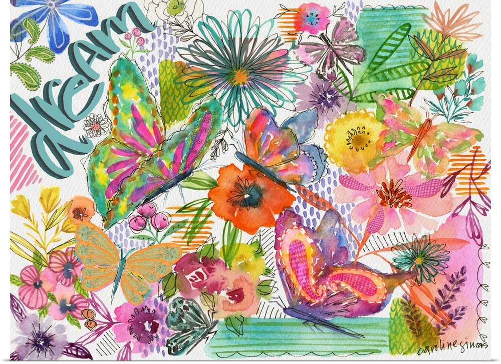 This splashy, vibrant floral collage brings the garden in!