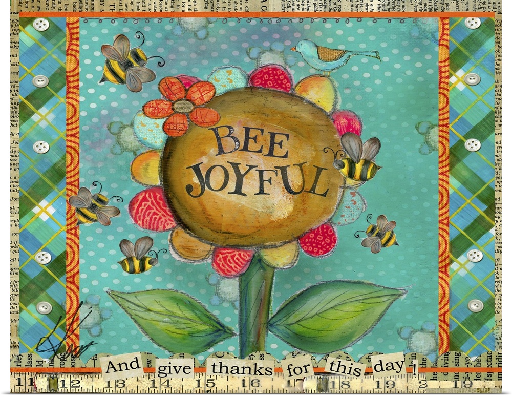 Let this piece of art be a reminder to Bee Joyful!
