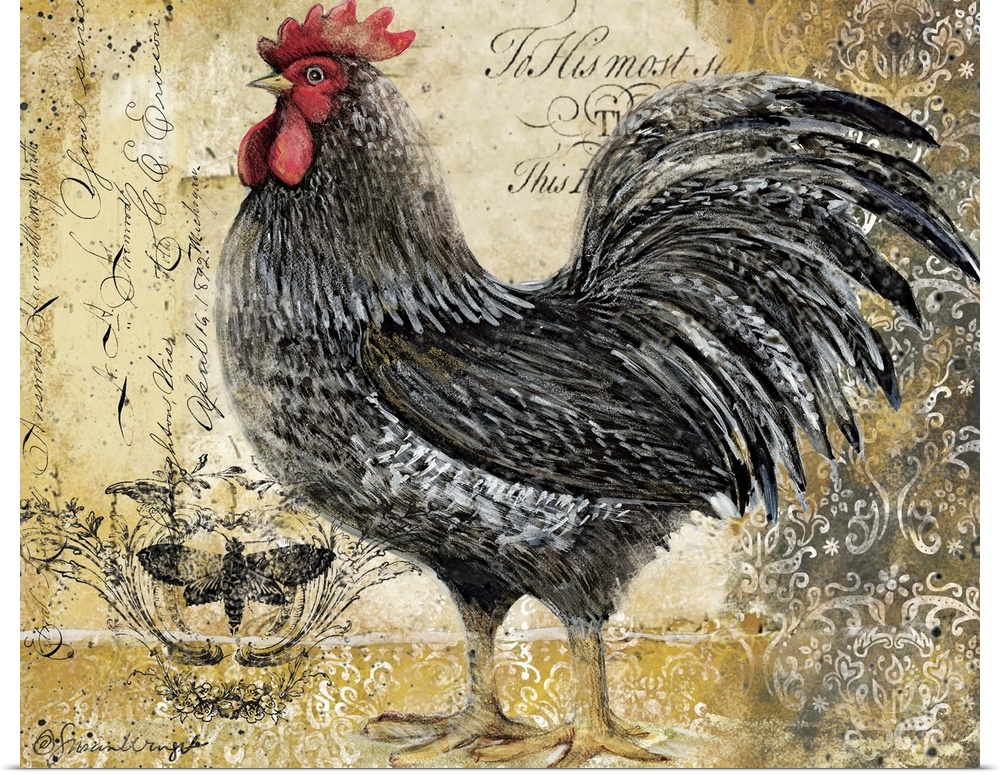 Sophisticated country rooster adds elegant look to kitchens