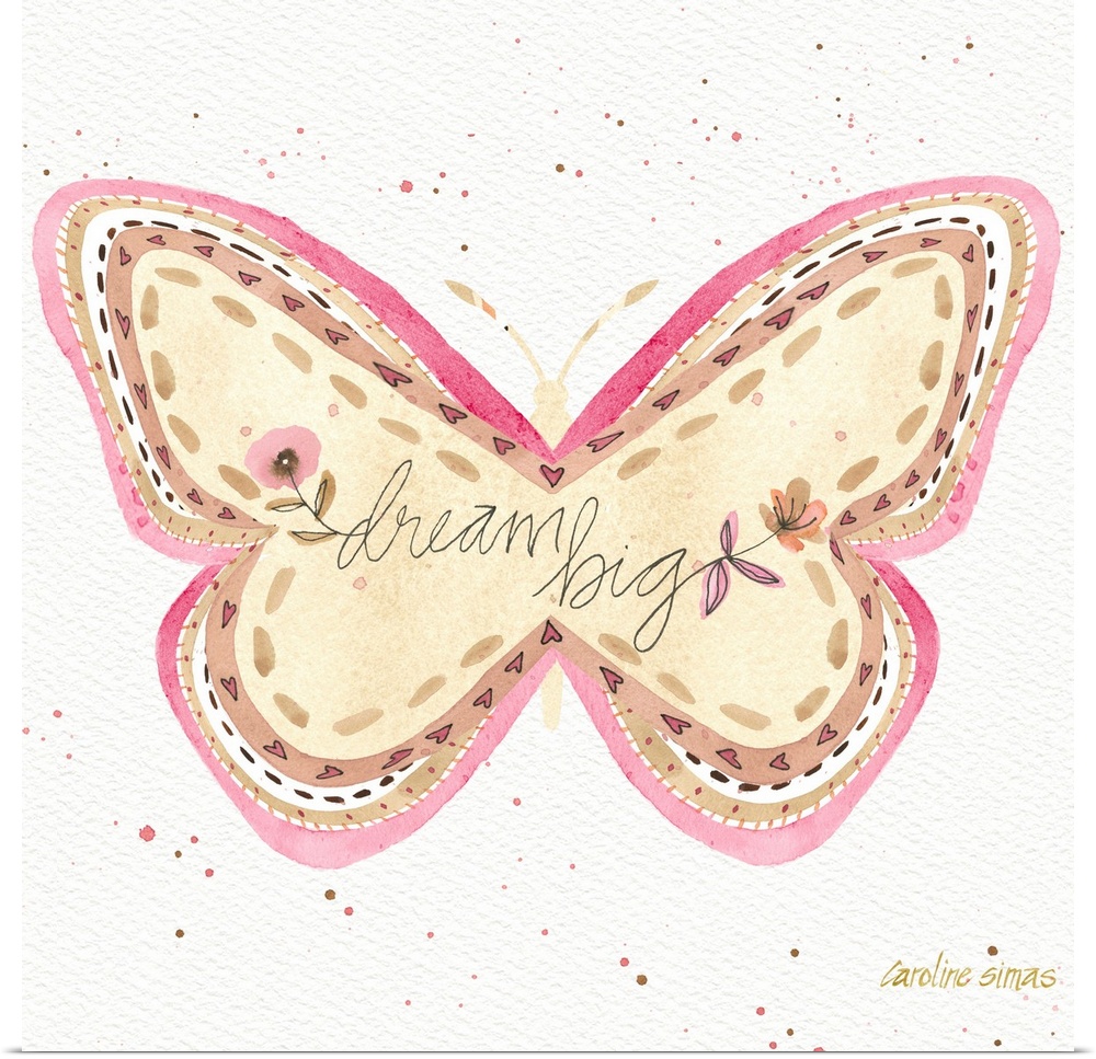 Sweetly rendered butterfly art that adds a gentle, lovely, and inspirational accent to your decor.