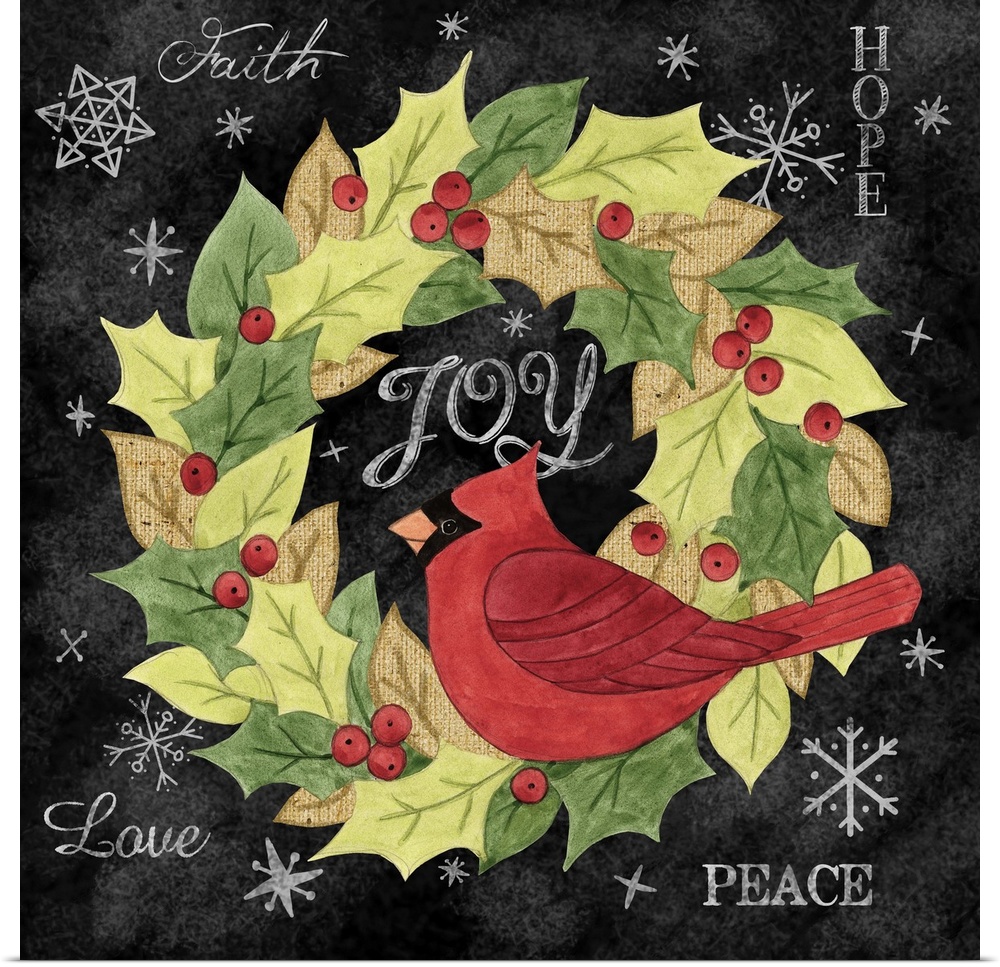 This wonderful craft and burlap image on chalkboard evokes the hand-made spirit of Christmas.