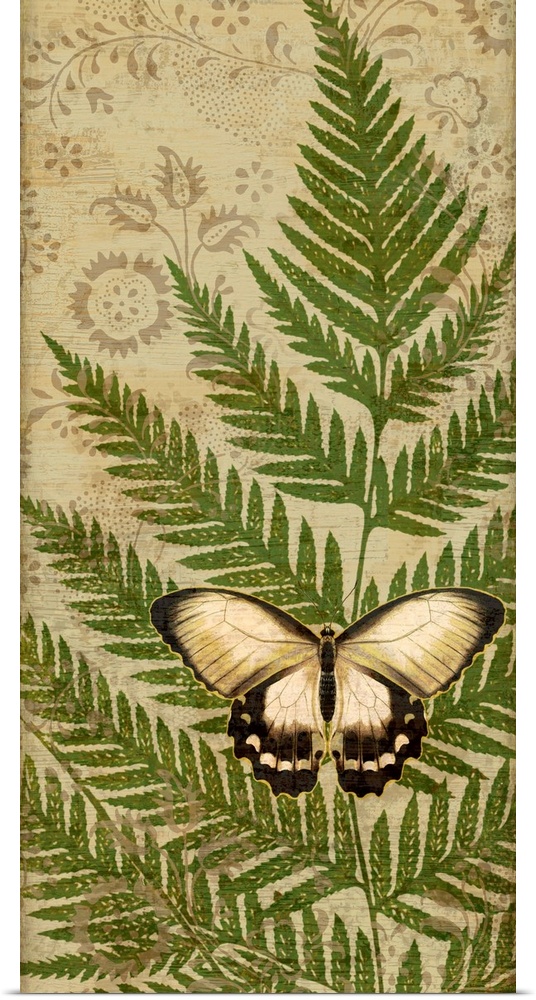 Beautiful butterfly art in neutral tones will grace any wall.