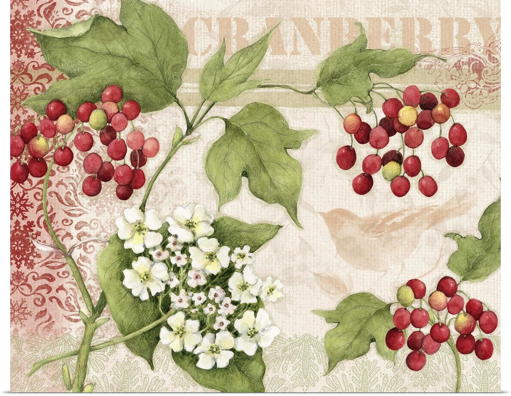 Freshly colored fruit on burlap, perfect for kitchen decor