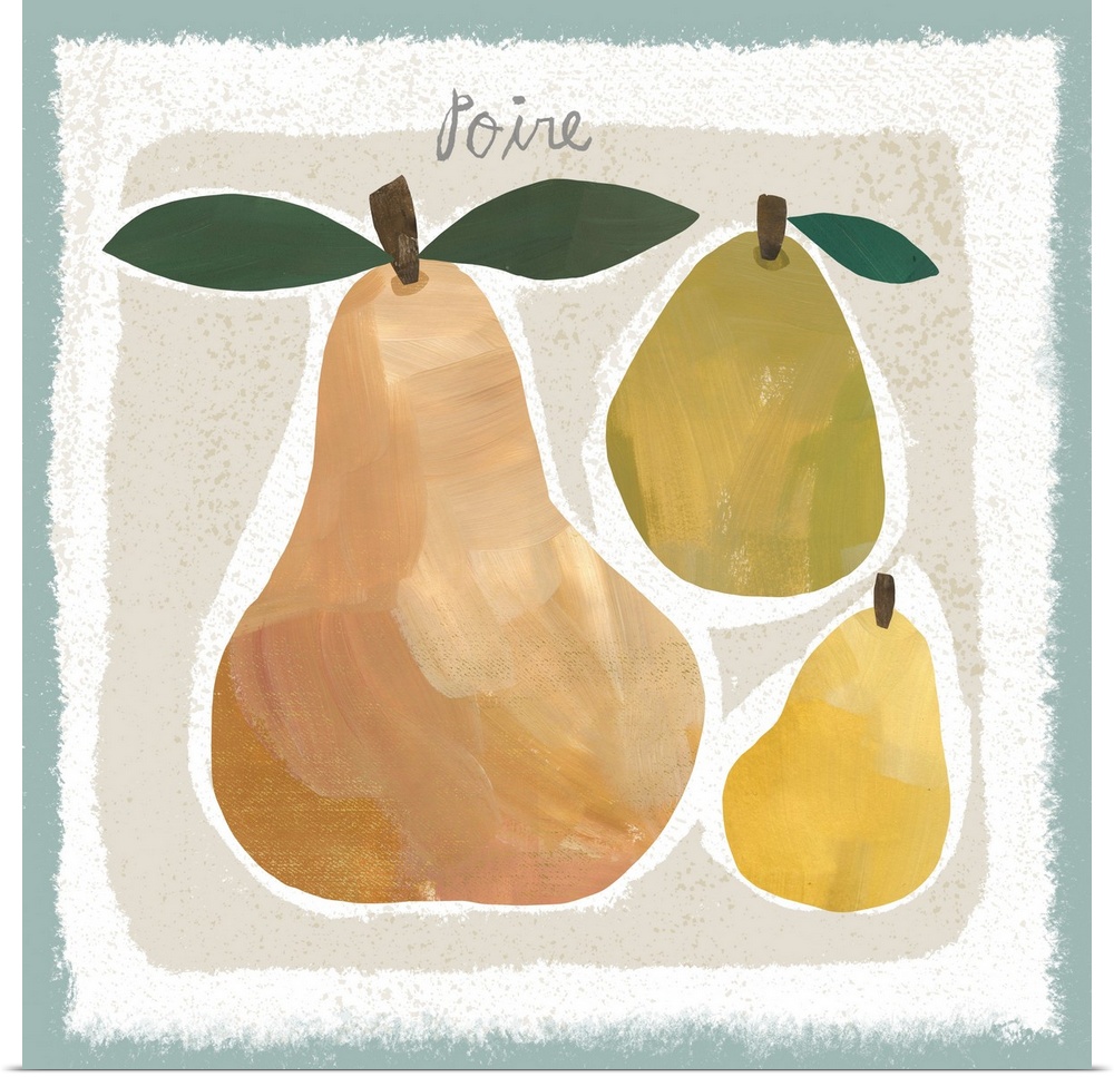 This simple yet elegant fruit study brings a bit of French Country into the home.