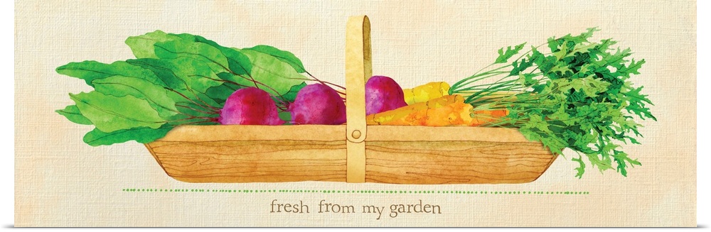 This charming garden imagery evokes the sweet beauty of the veggie garden