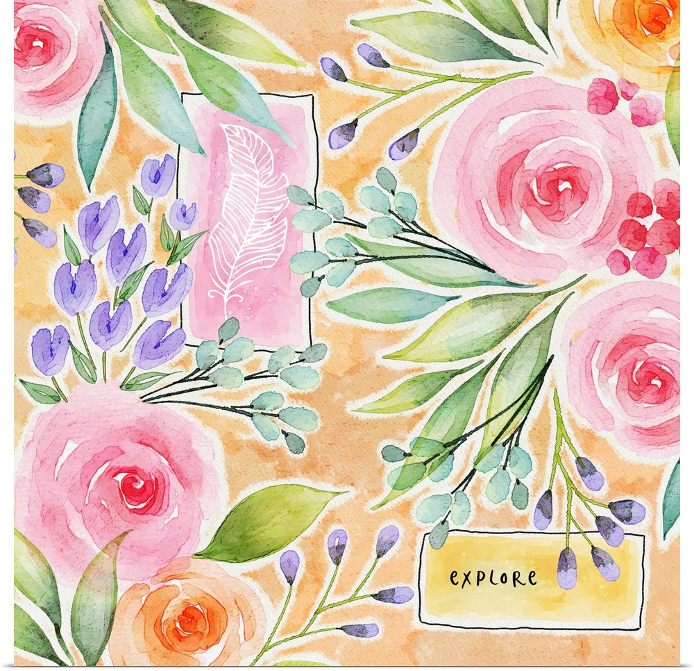This pretty pastel floral motif will bring flowers and sunshine into any room!