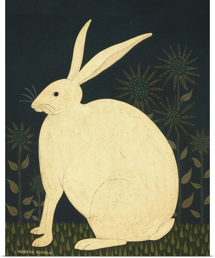 Americana hare by renowned folk artist Warren Kimble