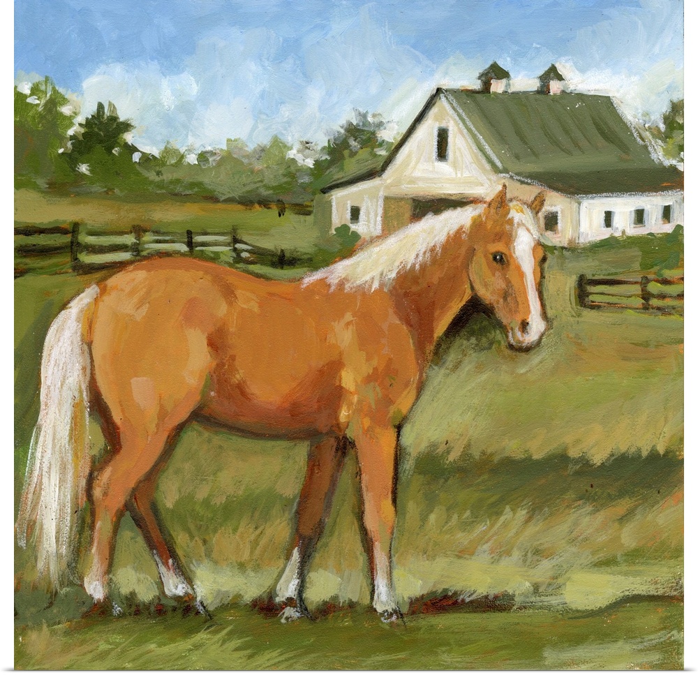 A richly depicted horse farm features this beautiful Hafinger