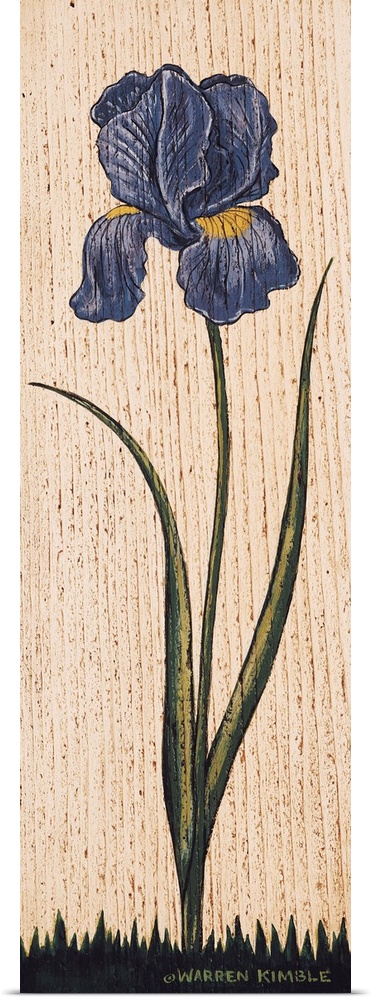 American floral panel by renowned folk artist Warren Kimble