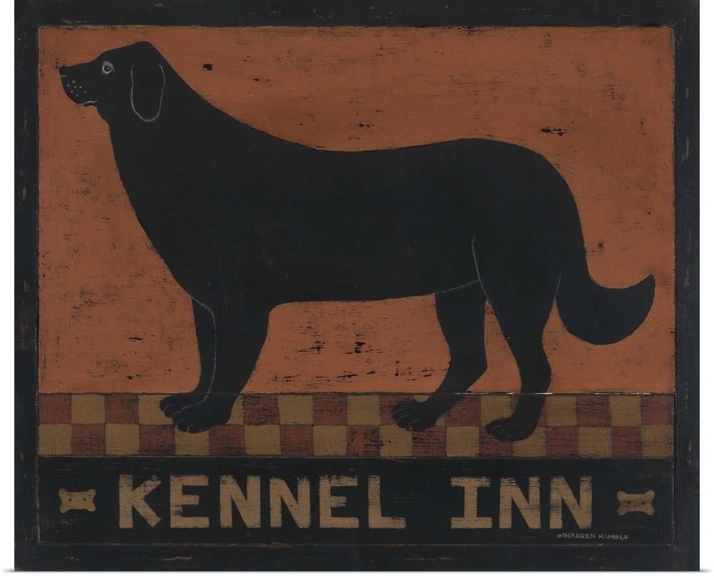 Americana dog image by renowned folk artist Warren Kimble