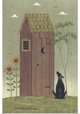 Outhouse with Dog
