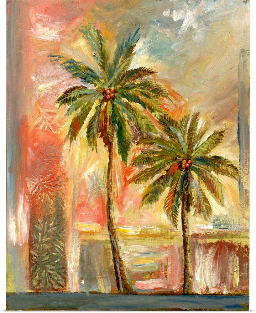 Palm trees evoke warm, sun, tropicsescape!