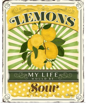 Retro Lemons Sign