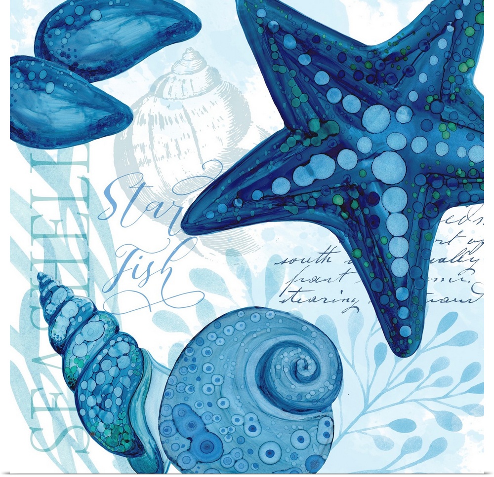 The beauty of ocean life is on display with this blue-toned starfish scene.