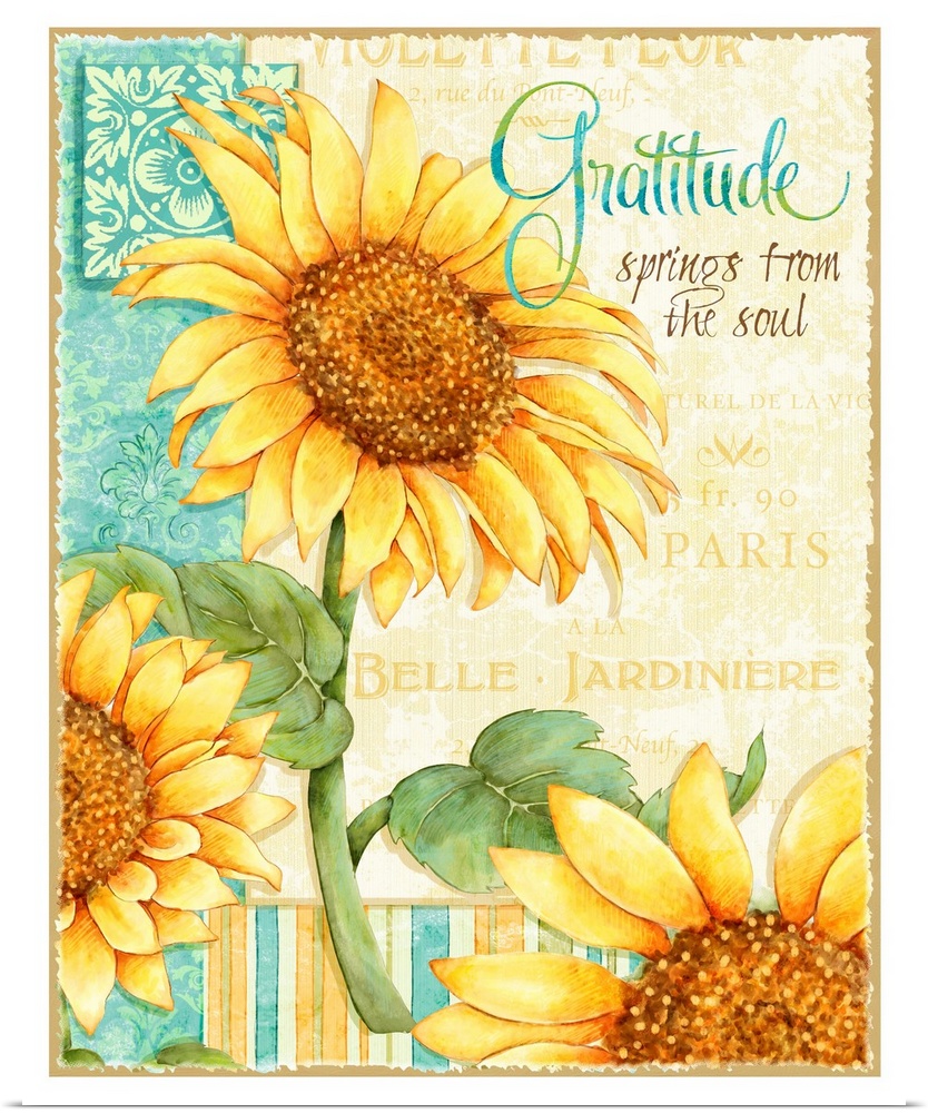 Lovely floral art with inspirational message