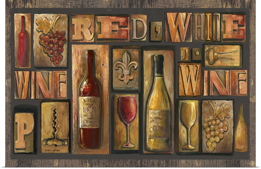 Merging a typography art style with a wine theme makes for a visually intriguing image!