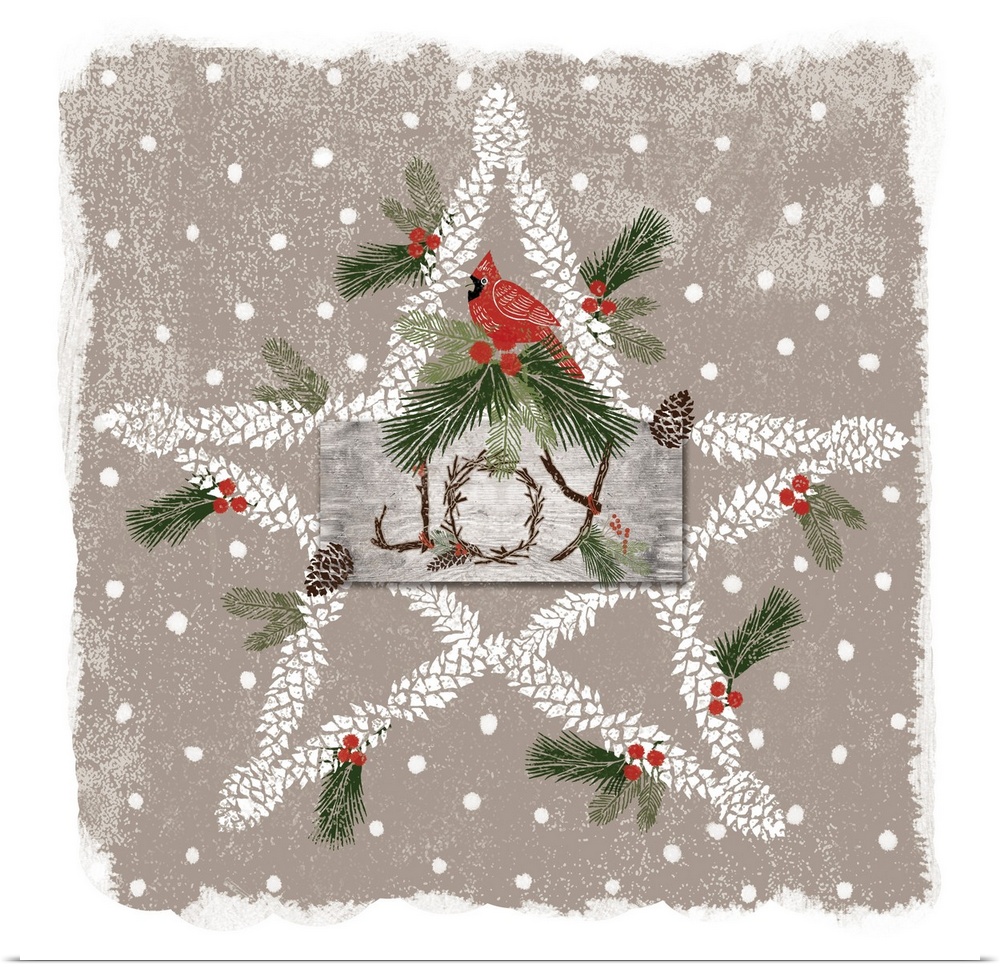 A rustic holiday Joy star will bring a woodsy touch to your winter decor.