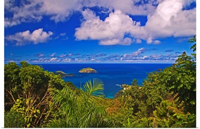 A scenic view of Hull Bay from Mountain Top Estates, St. Thomas, US Virgin Islands