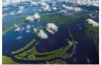 Aerial Of Amazon River Basin, Manaus, Brazil