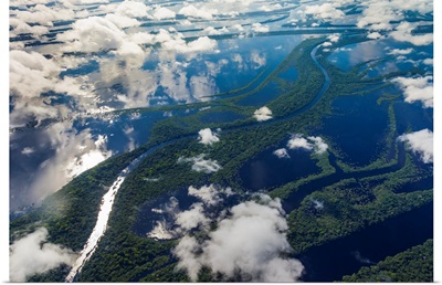 Aerial Of Amazon River Basin, Manaus, Brazil